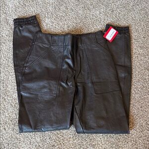 Spanx Black Faux Leather Pants S